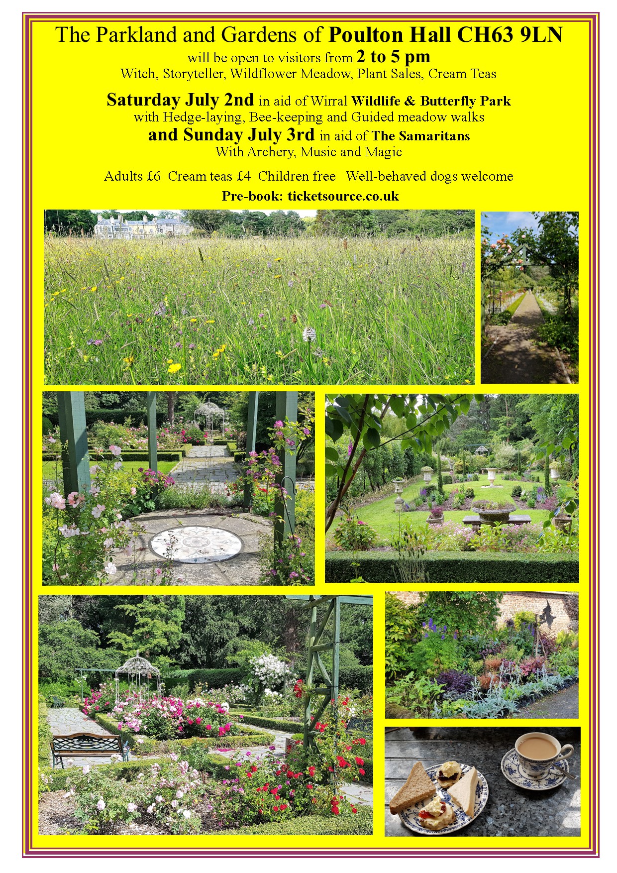 2025 Garden Opening Dates, April 19th & 20th, May 24th & 25th, July 5th & 6th, November 28th, 29th and 30th